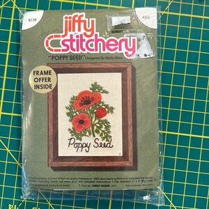 Vintage Jiffy Stitchery Crewel Kit. Complete and never opened.